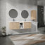 Meuble-lavabo mural 60 po avec lavabo et armoire latérale 60 po