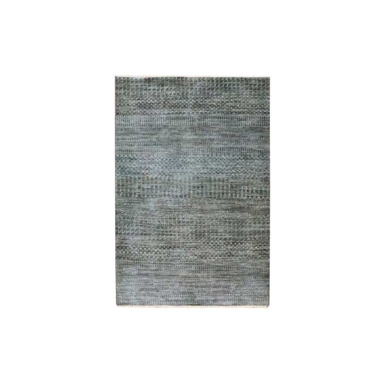 Tapis brun en laine naturelle nouée à la main 2 pi x 3 pi 900FF4801895479CA55C9AA7456DE1B6