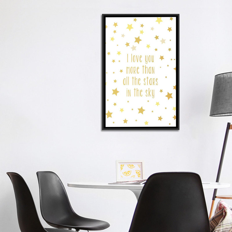 Love You More Art, H 48 po x l 32 po x P 1,5 po, Toile avec cadre noir