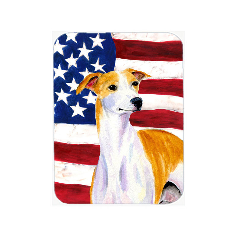 Planche à découper en verre « American Flag » avec planche à découper Whippet