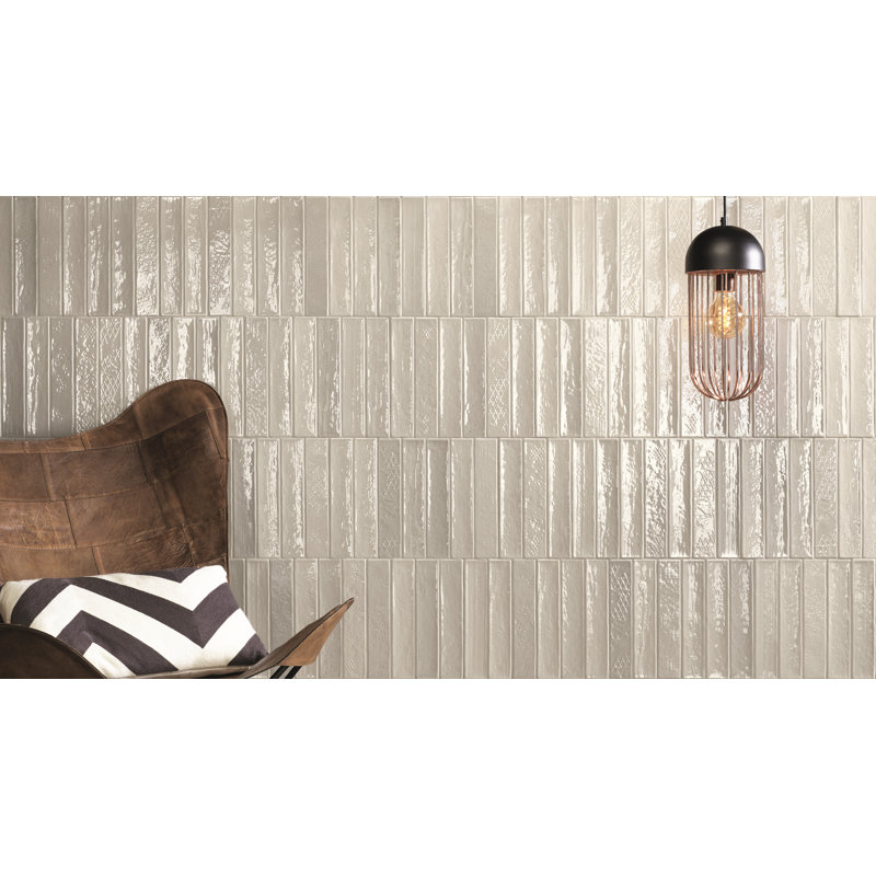Atelier 2" x  10" Patterned Subway Tile, Sky