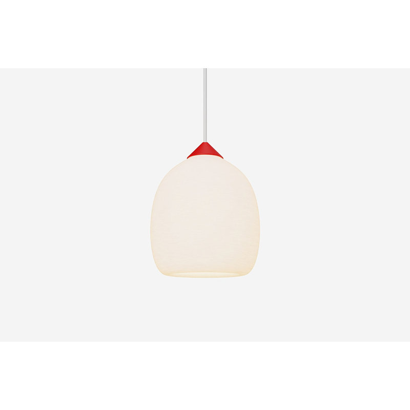 Gulp Pendant Light, 12.5'' H x 6.97'' W x 6.97'' D, Poppy, White
