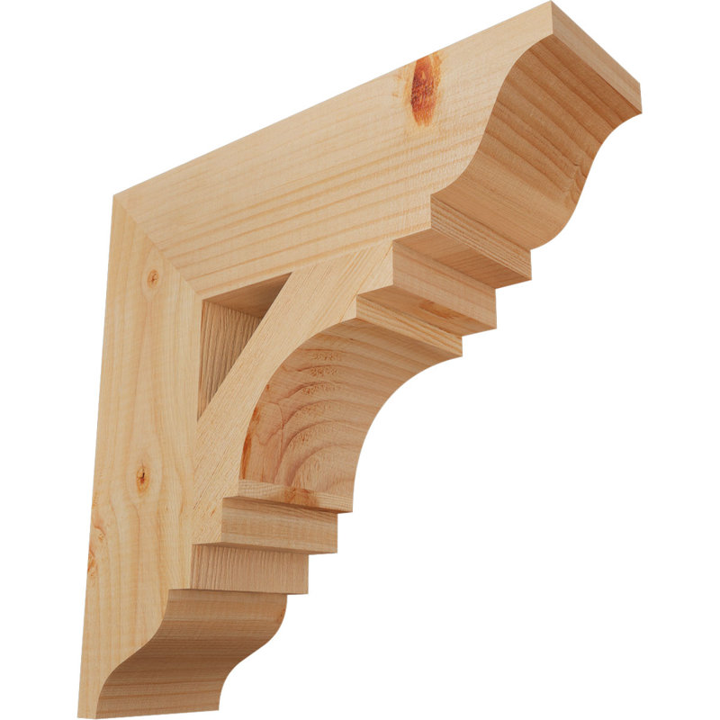 Support Merced, Cèdre rouge de l'Ouest (lisse), 14"H x 3.5"W x 14"D