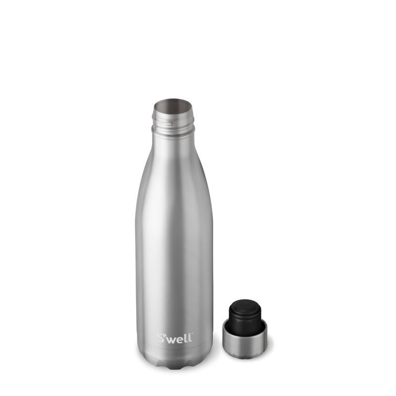 S'well Stainless Steel Water Bottle - 17 Fl Oz - Triple-Layered Vacuum-Insulated Containers, 25.oz, Silver