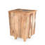 Table de chevet en bois recyclé - naturel rétro, 3 tiroirs, attrait hypnotisant naturel de style classique
