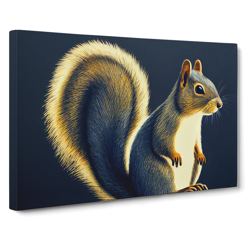 Lovely Squirrel - Wrapped Canvas, 50cm H x 76cm W x 3cm D