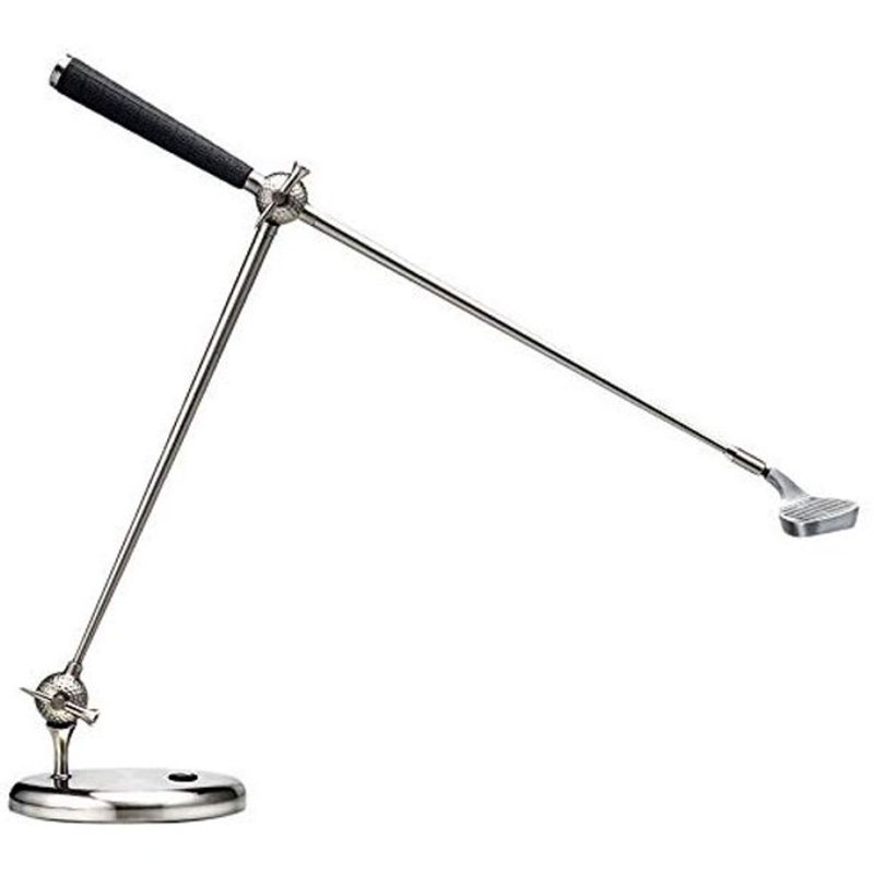 Lampe de bureau argentée 27 po Ashvihan, Argent