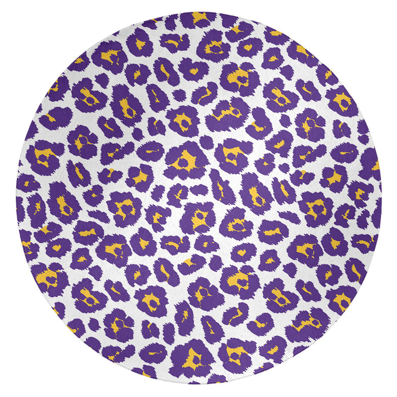 Animal Print Indoor Rug, Round 5'