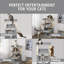 Arbre à chat à 3 niveaux Totnes; Chat pour chat avec perchoir; Tours de chat robustes pour grands chats d'intérieur-620021888