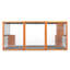 Cabine pour chat détachable avec toit imperméable et 3 plateformes de saut - Plateforme de divertissement pour chenil orange