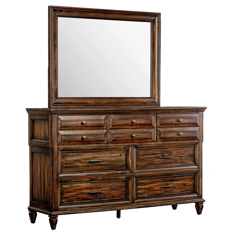 Miroir de commode Damarrea, Brun