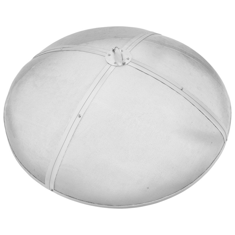 Pare-étincelles rond en acier inoxydable, H 8,50 po x l 30 po x P 30 po