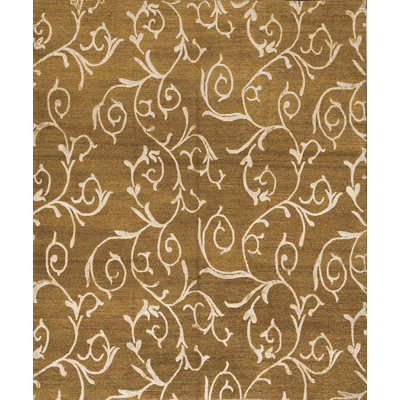 Himalayan Floral Area Rug in Brown
