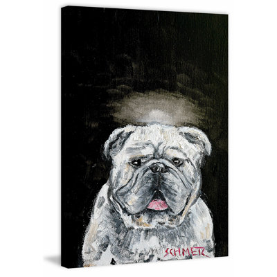 Bulldog Angel by Jay Schmetz - Wrapped Canvas Painting