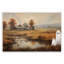Plaque murale fantômes dans un champ de ferme, design par Petal Prints Design-1904316976