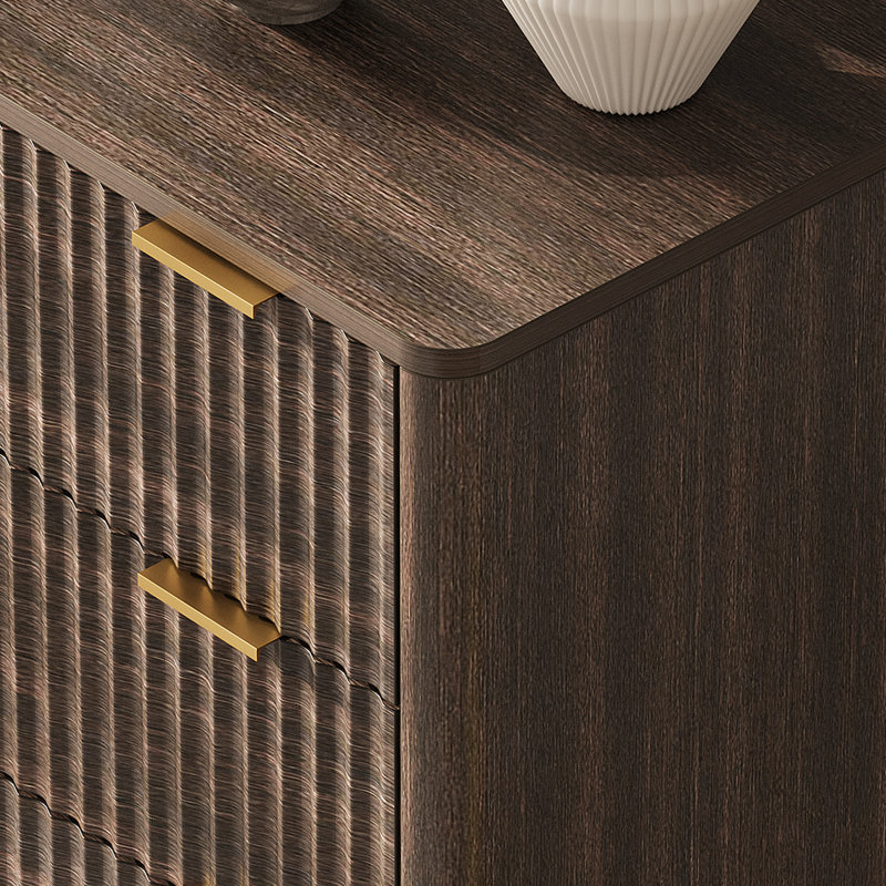 Commode 5 tiroirs Donati, commode en bois, Noyer