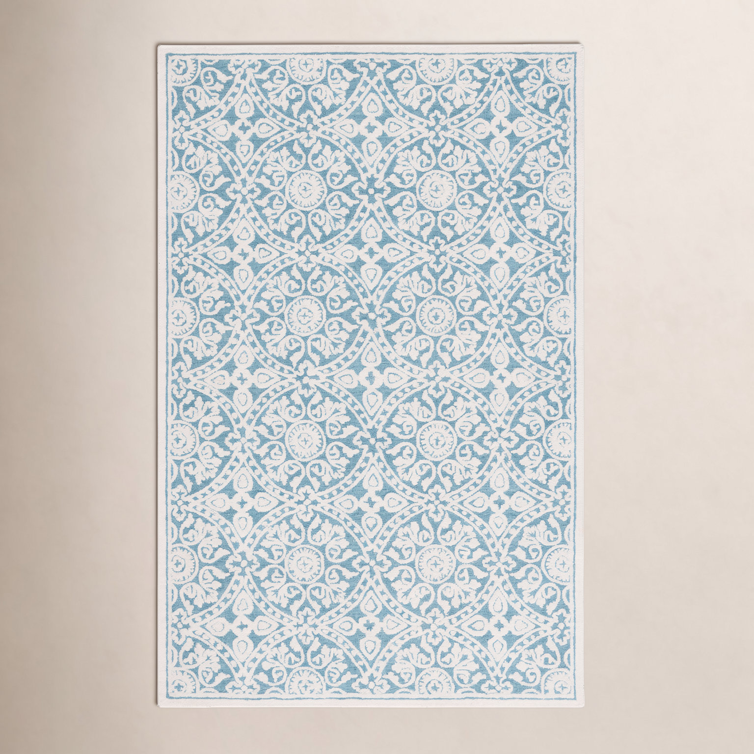 Hand-Tufted Wool Geometric Rug, Rectangle 8' x 10'