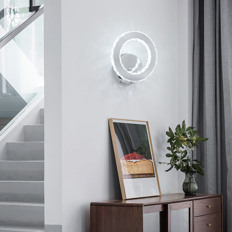 Amberella 1 - Light LED Crystal Flush Mounted Wall Sconce