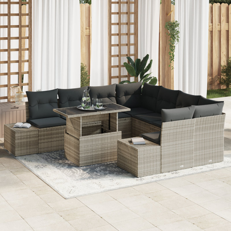 234cm Wide Patio Sofa with Cushions