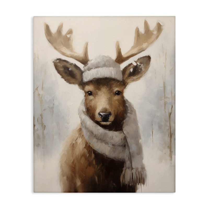 Cozy Winter Deer Fawn, conception par Arlington Prints, H 20 po x l 16 po