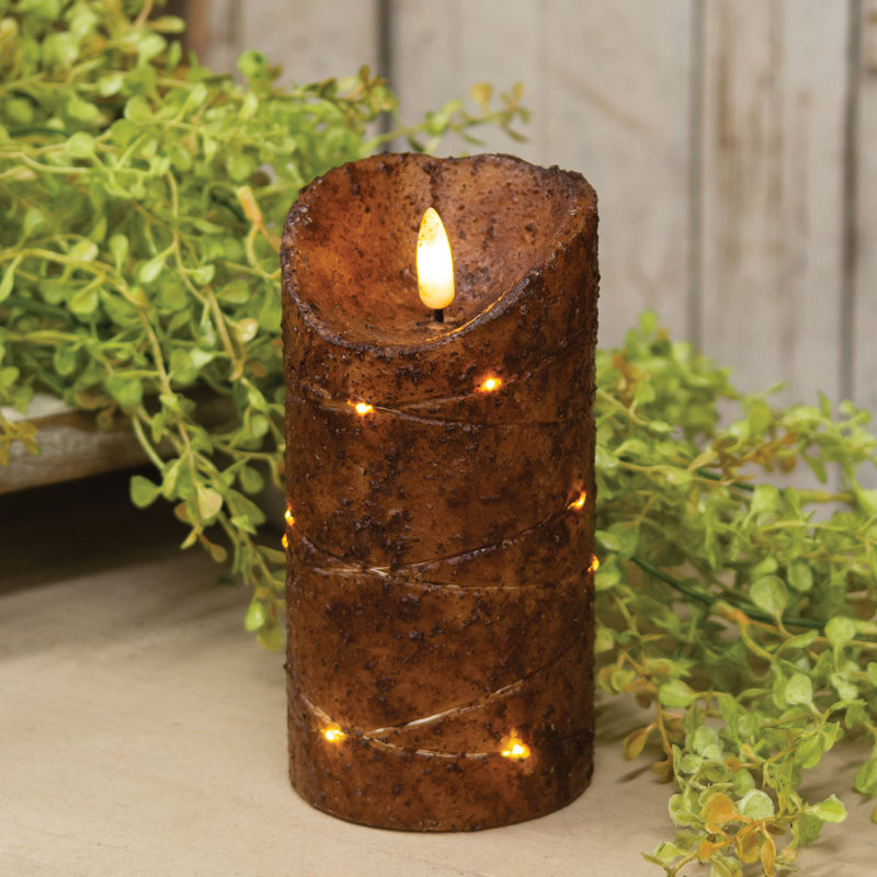 Unscented Flameless Candle with Wax Holder