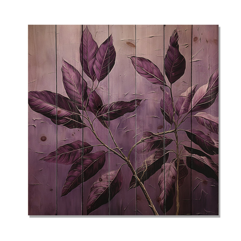 Whipton - Art mural floral sur bois de pin naturel, H 15 po x l 15 po