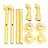 Wall Mounted Garment Rack, Gold Clothes Rack