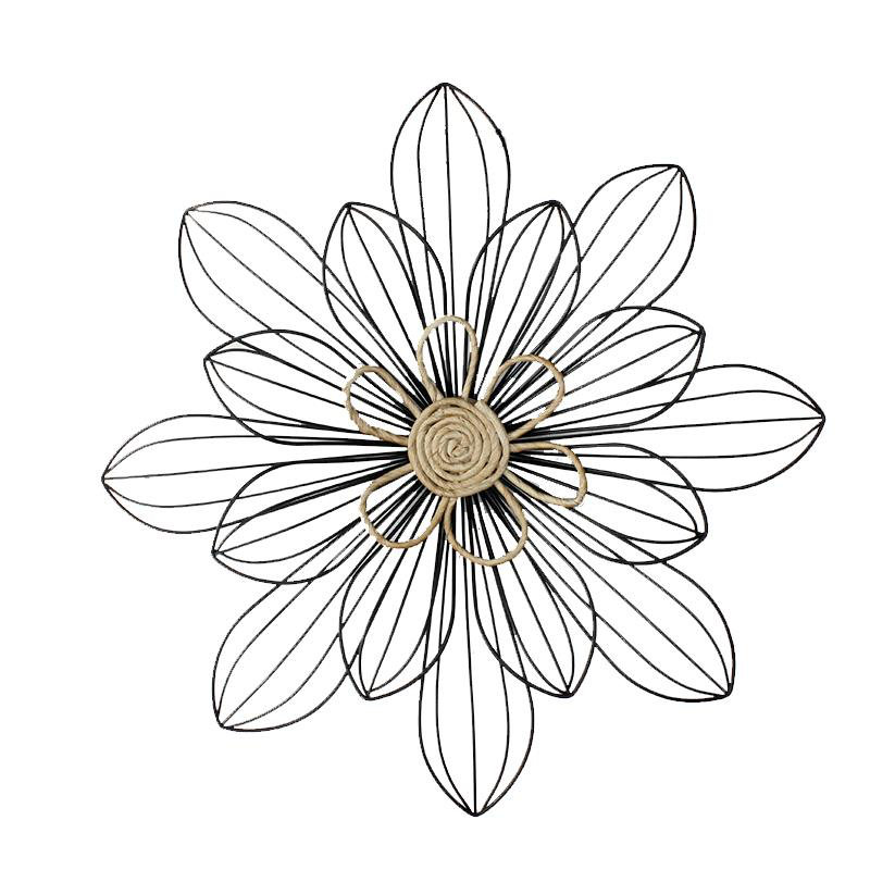 Décoration murale fleur en métal