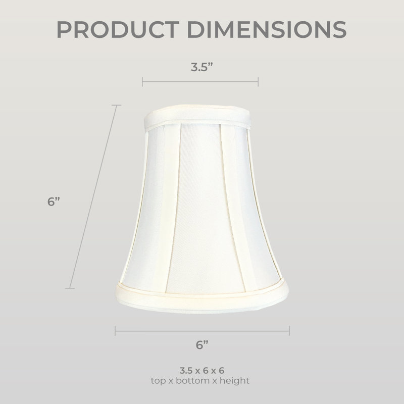 Royal Designs, Inc. BSO-704FC-6WH Abat-jour basique avec pince flamme, 3,5 x 6 x 6,25, blanc, Blanc
