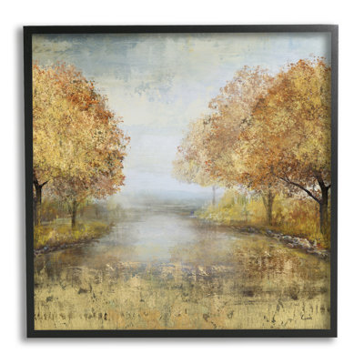Paysage d'automne doré, forêt, scène contemporaine - impression