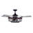 48" Retractable Blade Ceiling Fan with Light and Remote, Modern Fandelier Ceiling Fan, Patented Design Technology, Stronger Thicker Blades, Black with Koa Trim-1103970557