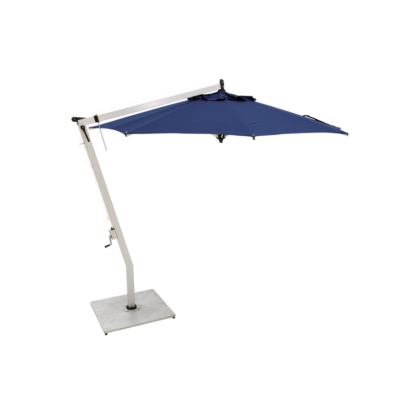 Picollo 10.5' Round Cantilever Umbrella, Ash, Double Stack Metal Plate