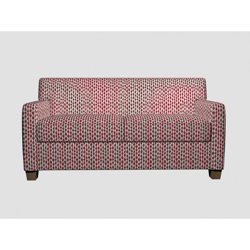 Tissu rayé en mélange de coton, Rouge