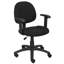 Chaise pivotante Jea, accoudoirs réglables, tweed noir, roues-117561199