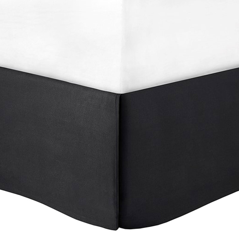 Édredon 7 pièces en coton imprimé pour très grand lit - Design noir avec coussins élégants, Noir