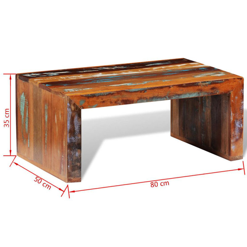 Aiyana Solid Wood Sled Coffee Table
