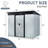 8Ft X 6Ft Outdoor Metal Storage With Ventilation Feature - Improve Garden, Lawn Air Circulation Shed Lockable Sliding Doors And Transparent Plate For Spacious-125340200