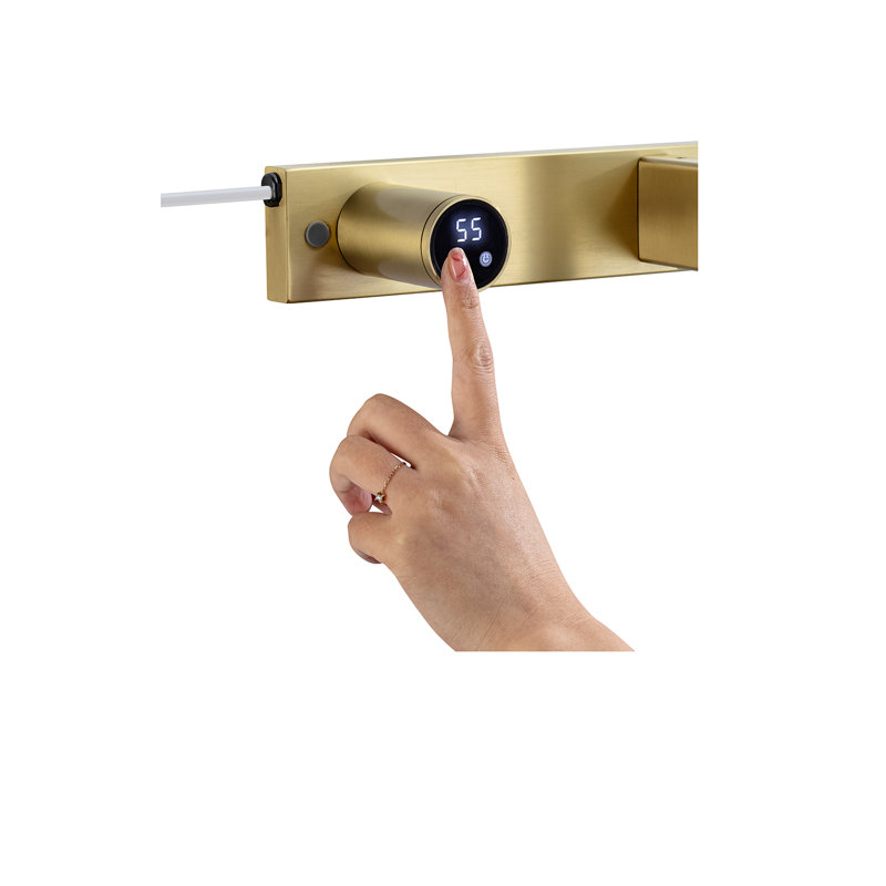 Electric Heated Towel Rack – Fast Drying, Brushed Gold, Elegant Design For Modern Bathrooms
