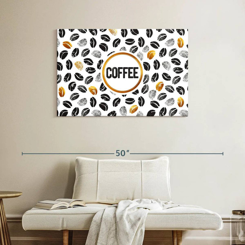Tergel Numerous Coffee Beans, 26" H x 39" W