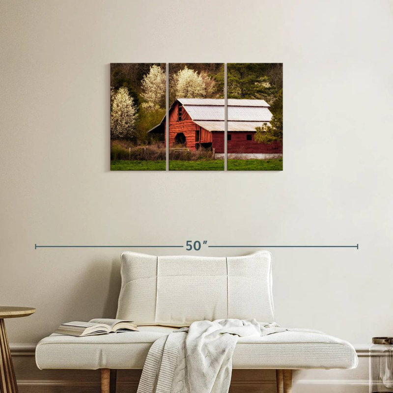 Lilie Skylight Red Barn, 20" H x 33" W