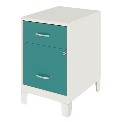 18" Deep 2 Drawer Letter Width Vertical File Cabinet With Accessory Drawer And Steel Legs by Inbox Zero