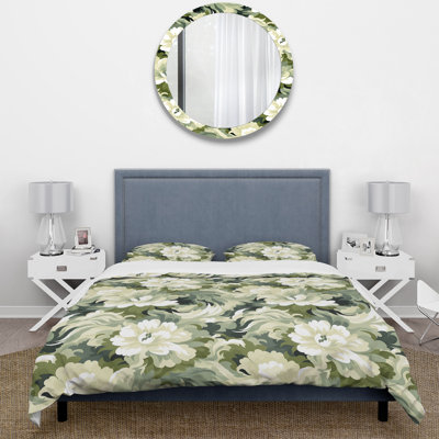 Zen Floral Retreat I Floral Duvet Cover