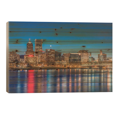 " USA, Oregon, Portland, Downtown Skyline At Twilight " by Rob Tilley