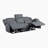 Herriman Transitional Microfiber Double Reclining Sofa with One-touch Power Control, USB Charging Ports-598095397-567007701