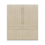 ZLINE Autograph 72 in. Panel Ready Refrigerator w/ Gray Interior and Bronze Accents