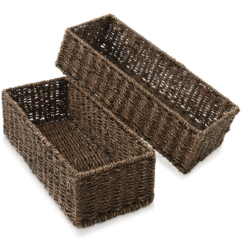 Casafield Seagrass Decorative Basket, Brown