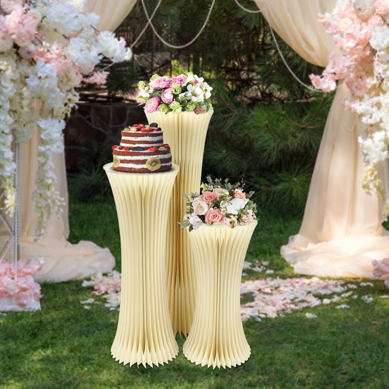 Ensemble de colonnes de présentation en carton pliable à la taille