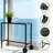 39" Outdoor Bar Table with Wheels, Rolling Counter Height Table with Adjustable Feet for Patio and Kitchen