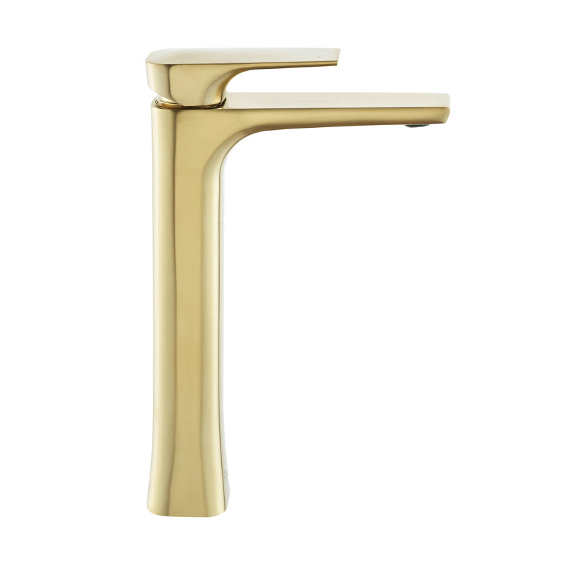 Monaco Single Hole, Single-Handle, High Arc Bathroom Faucet, Brushed Gold