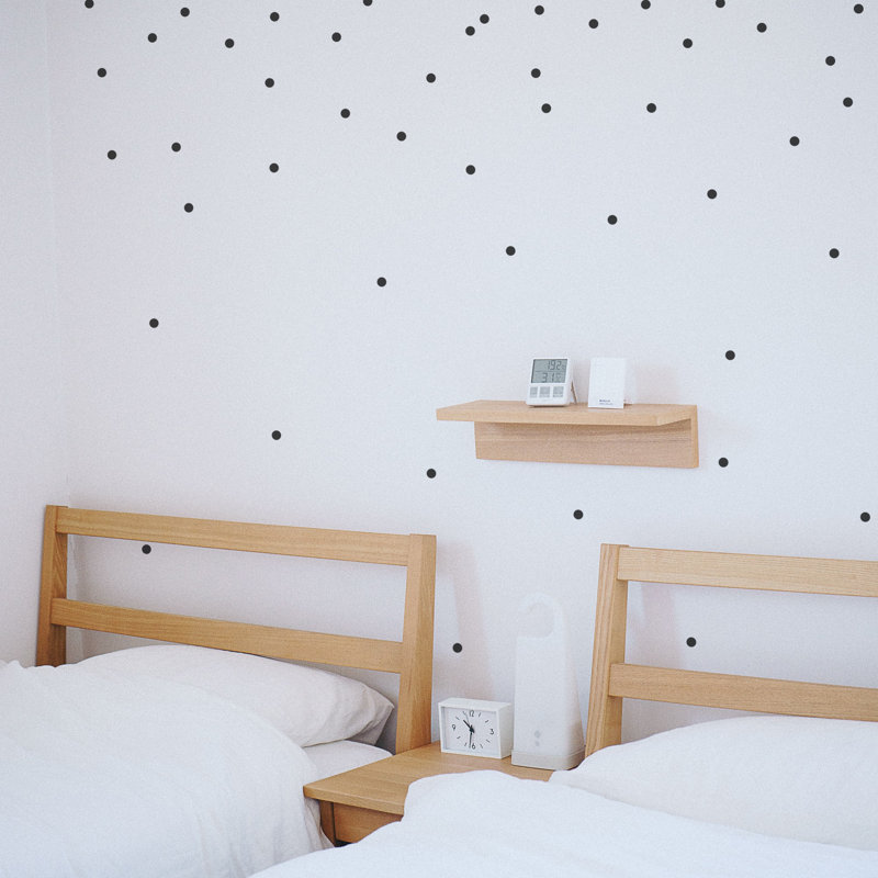 Abstract Non-Wall Damaging Wall Decal, Black